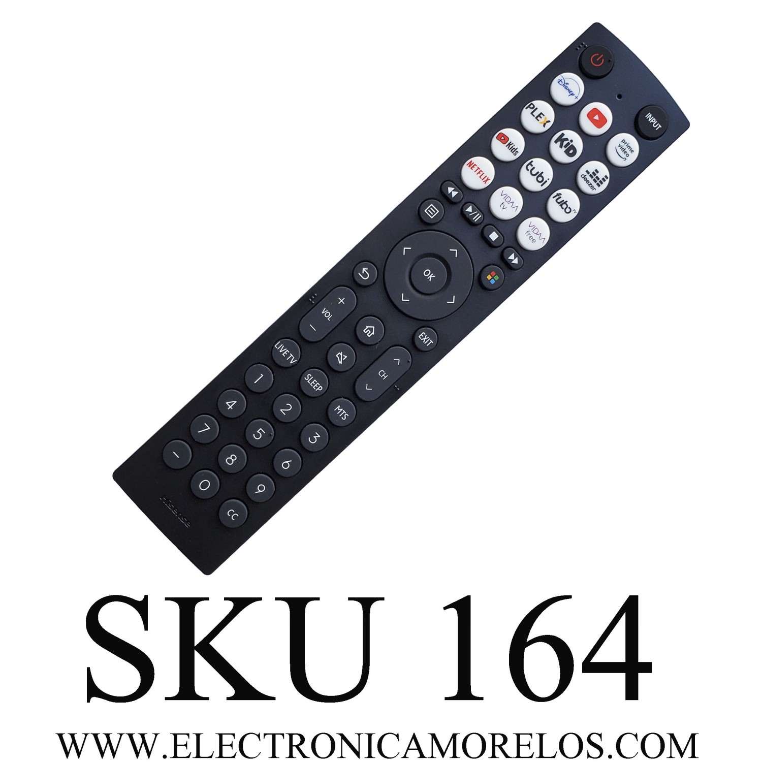 CONTROL REMOTO ORIGINAL PARA SMART TV HISENSE (( NUEVO )) COMANDO DE VOZ / NUMERO DE PARTE EN2E36H / ZDB1220723 / B0CF58R9R1 / RSAG8.074.6718 / MODELOS 40A4KV / 32A4KV / 43A4KV / COMPATIBLE CON HISENSE VIDAA